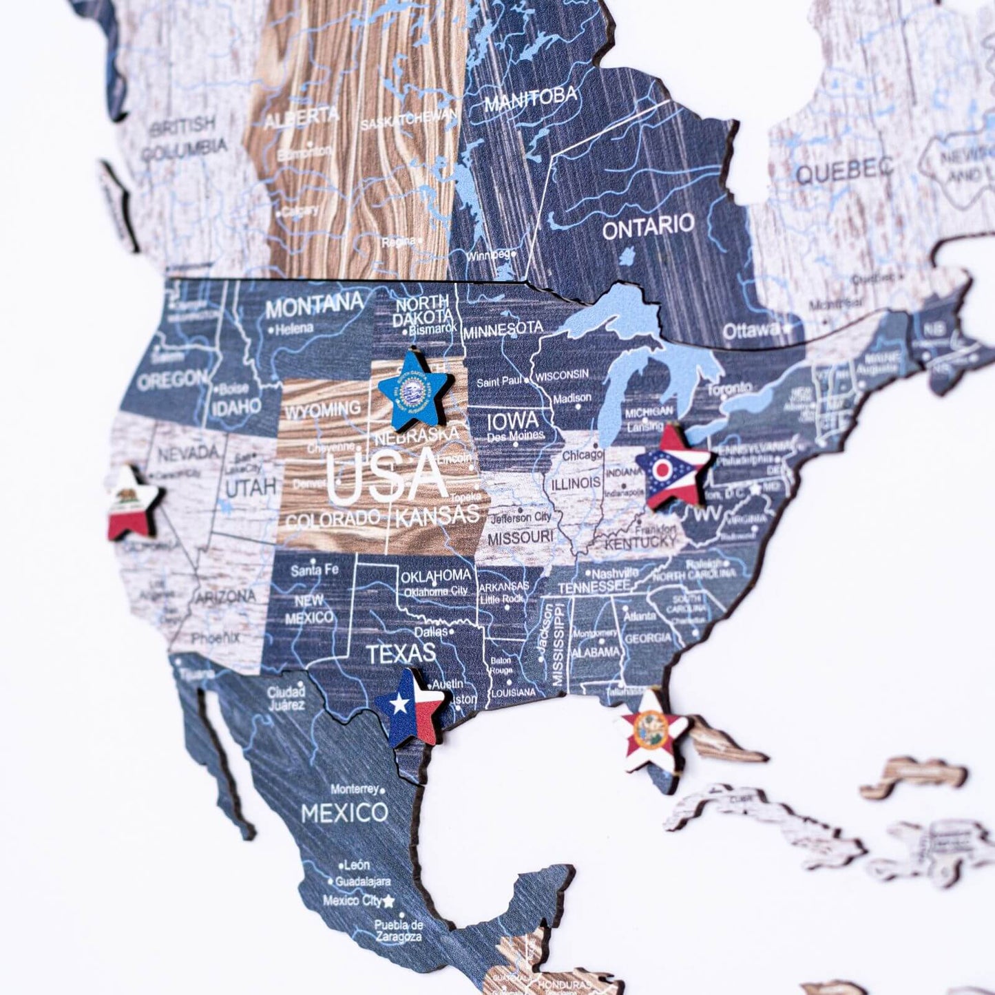 2D Wooden World Map Mystery