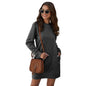 Marble Knit Mini Sweatshirt Dress