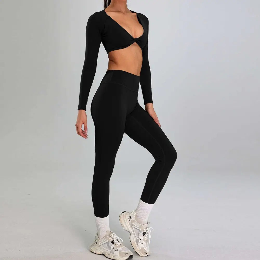 Maroon High Waist Suit Outdoor Running Nude Set
