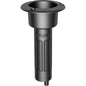 Mate Series Plastic 0 Rod  Cup Holder - Drain - Round Top - Black