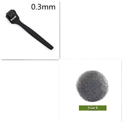 Matte Black Microneedle Roller Feel Oil Rubber Handle