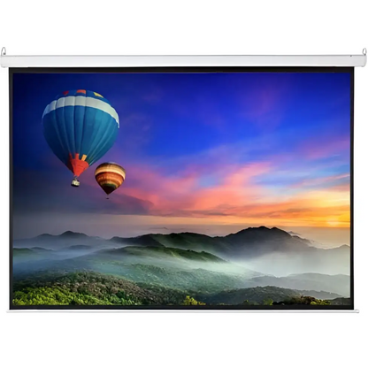 Matte White Motorized Projection Screen with Remote Control