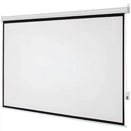 Matte White Motorized Projection Screen with Remote Control