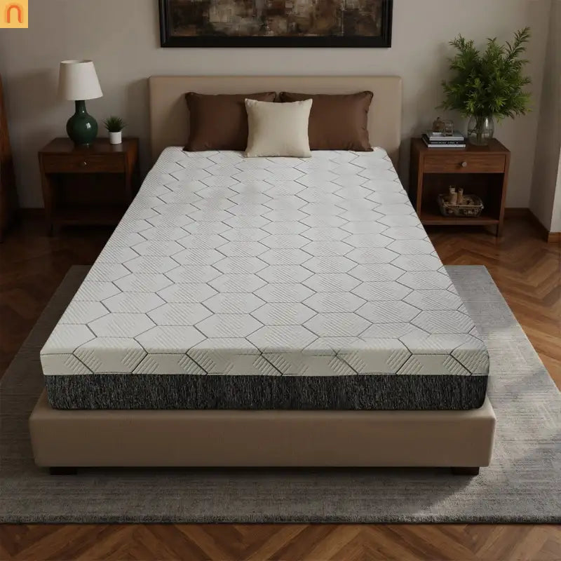 Queen Memory Foam Mattress 12" Multi-Layer Zoned White