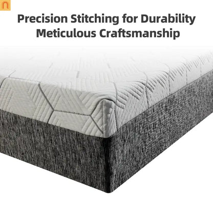 Queen Memory Foam Mattress 12" Multi-Layer Zoned White