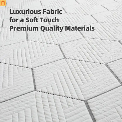 Queen Memory Foam Mattress 12" Multi-Layer Zoned White