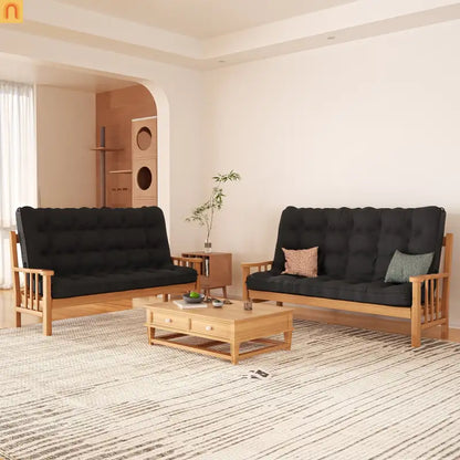 Mattress Floor Foldable Corduroy Black 8in Full XL Anti-Slip