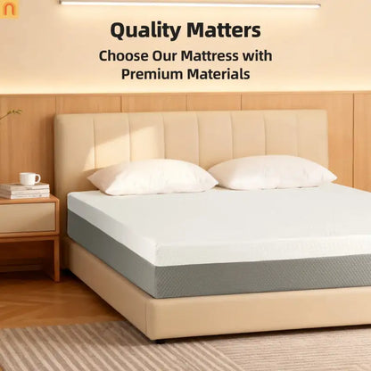 Mattress Memory Foam 7-Zone Ergonomic Cooling White 10in Queen Japan