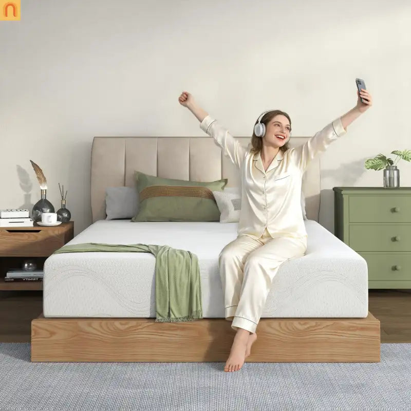Mattress Memory Foam Gel Infused White Full 10in Washable Cover