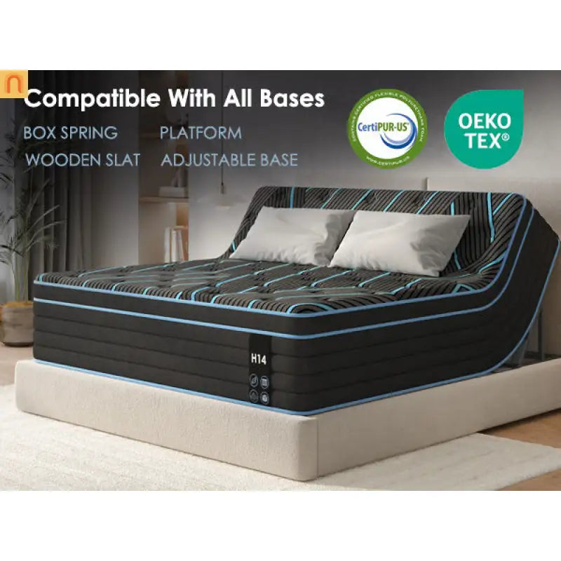 Mattress Hybrid Pocket Spring Memory Foam 10in King Medium Firm
