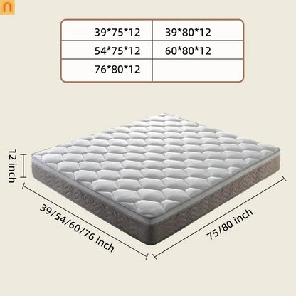 Mattress Hybrid Eurotop Gel Memory Foam Pocket Coils 12in King
