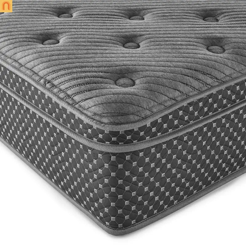 Mattress Hybrid Euro Top Quilted Gel Foam Plush Black 13in King USA