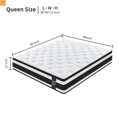 Hybrid Mattress Full 12" Memory Foam Pocket Springs