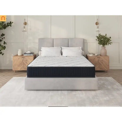 Mattress Hybrid Cooling Gel Memory Foam Gray Queen 10in USA