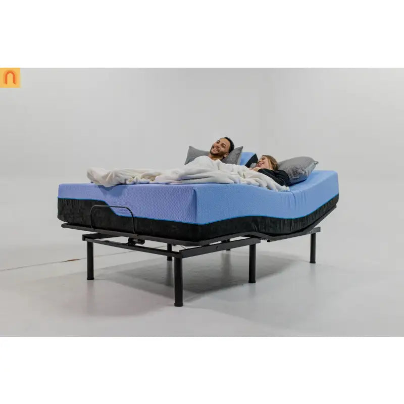 King Hybrid Latex Foam Mattress 12" Adjustable Base