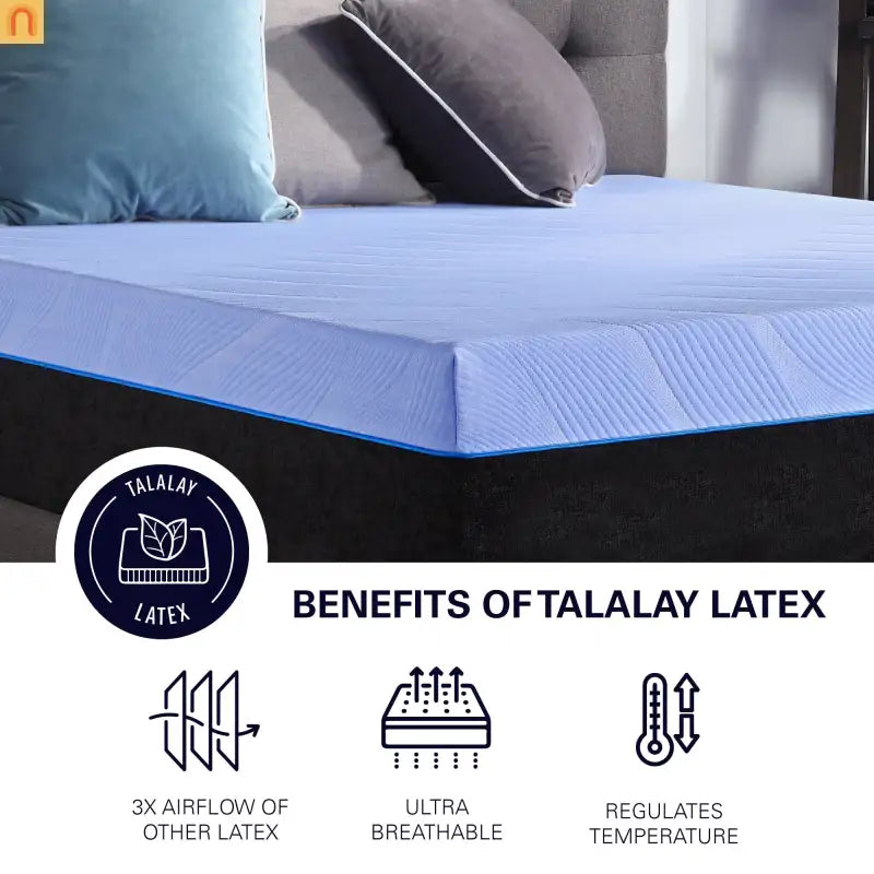 King Hybrid Latex Foam Mattress 12" Adjustable Base