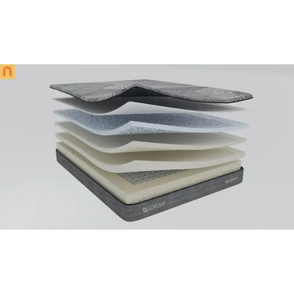 Mattress Hybrid Graphite Memory Foam Pocket Springs Gray 12in King