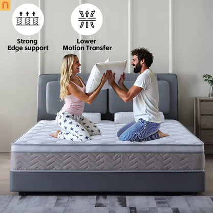 Mattress Hybrid Memory Foam Pocket Spring 12in Twin Medium Firm
