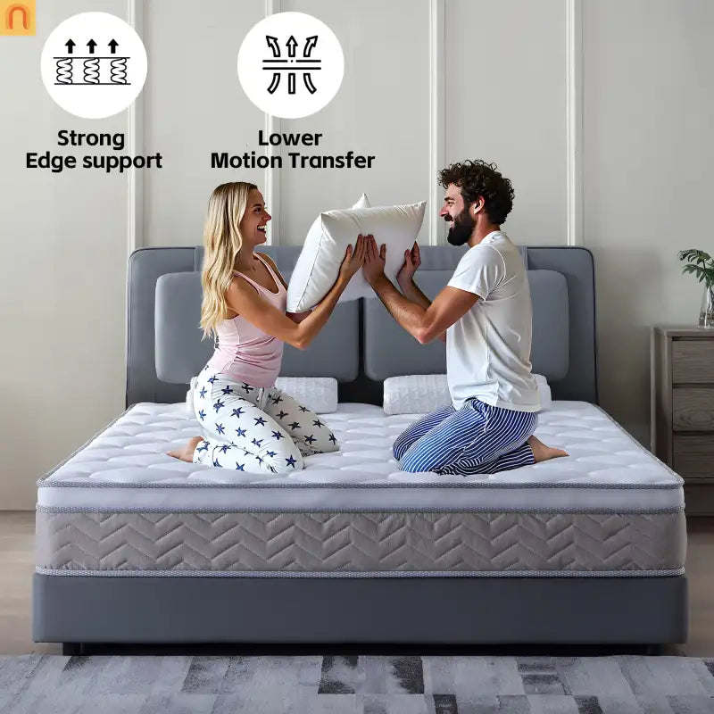 Mattress Hybrid Gel Memory Foam Pocket Spring 12in Full Edge Support