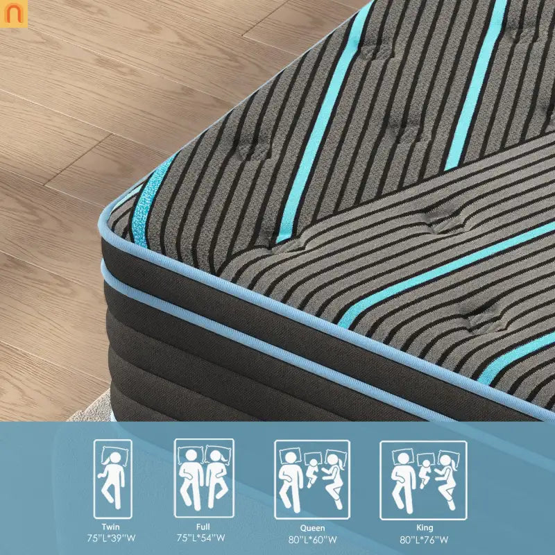 Mattress Hybrid Pocket Spring Memory Foam 10in Queen Medium Firm
