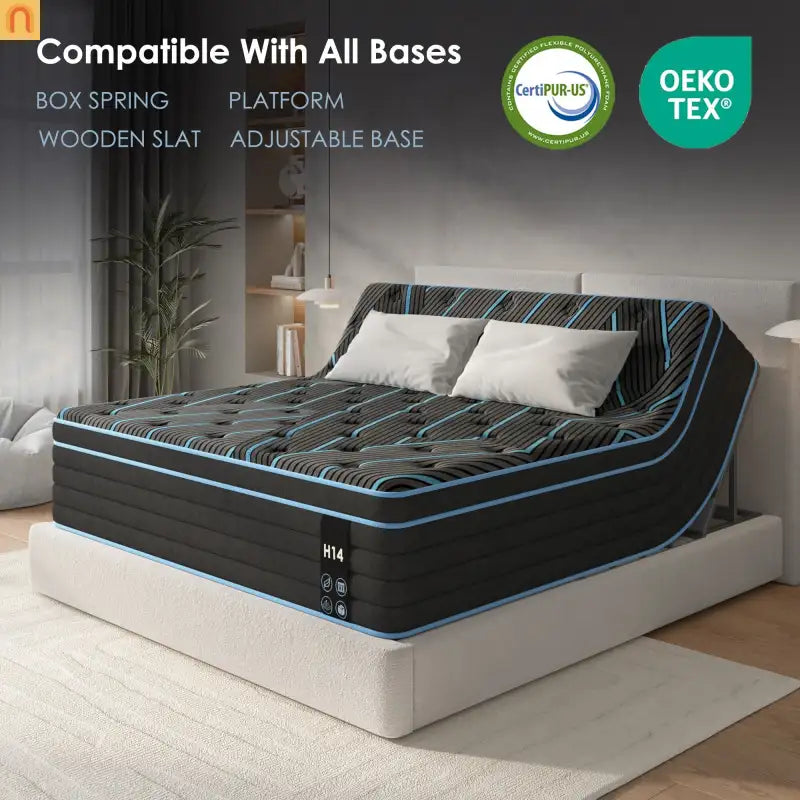 Hybrid Queen Mattress 12" Memory Foam Pocket Spring