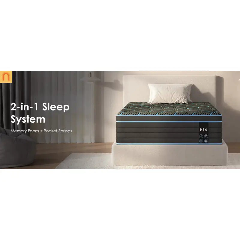 Hybrid Queen Mattress 12" Memory Foam Pocket Spring