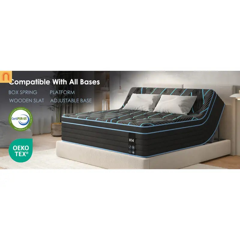Hybrid Queen Mattress 12" Memory Foam Pocket Spring