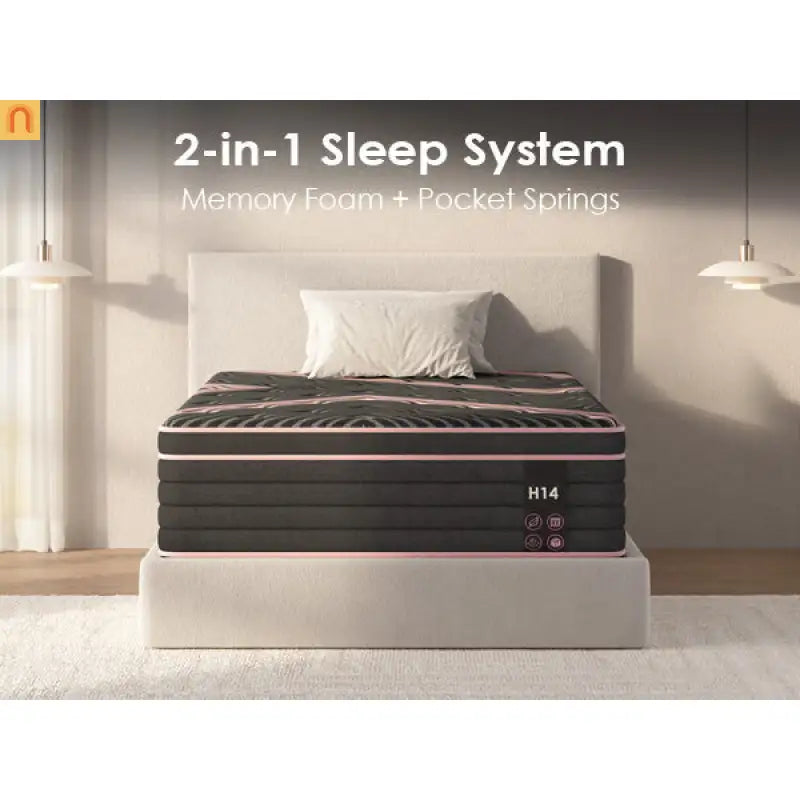 Hybrid Queen Mattress 12" Memory Foam Pocket Spring