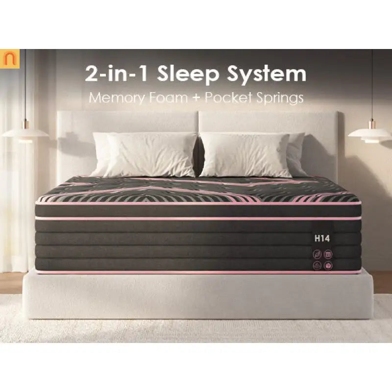 Hybrid Queen Mattress 12" Memory Foam Pocket Spring
