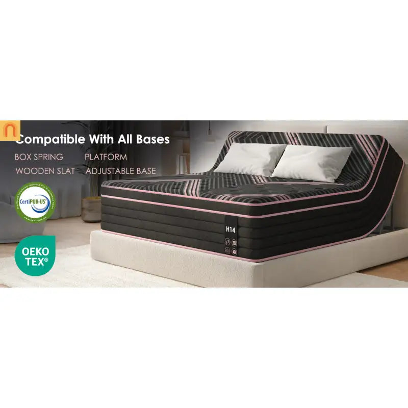 Hybrid Queen Mattress 12" Memory Foam Pocket Spring