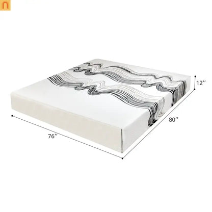 Memory Foam Mattress King 12in High Rebound Multi-Layer White