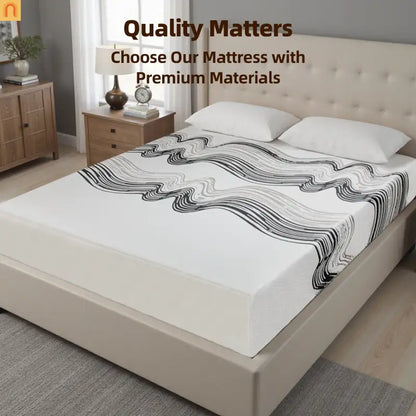 Memory Foam Mattress King 12in High Rebound Multi-Layer White