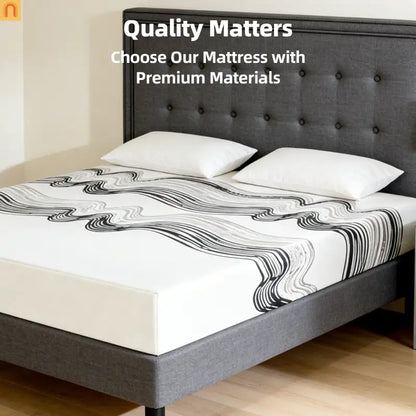 Memory Foam Mattress King 12in High Rebound Multi-Layer White