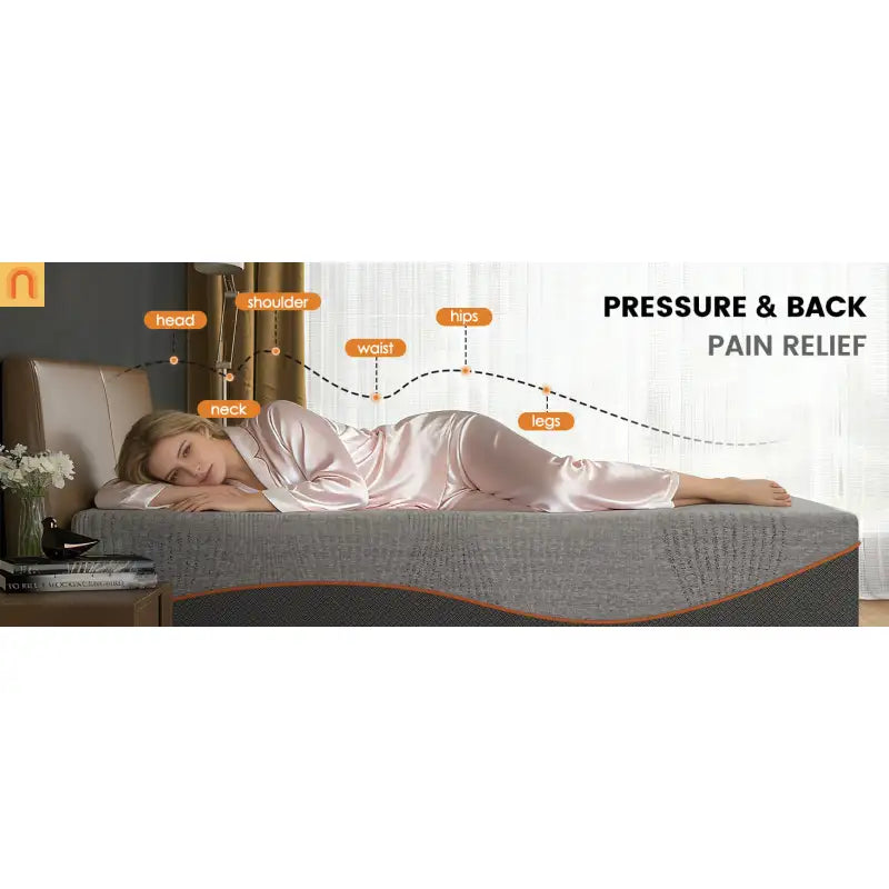 Queen Memory Foam Mattress 14in Green Tea Charcoal