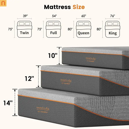 Queen Memory Foam Mattress 14in Green Tea Charcoal