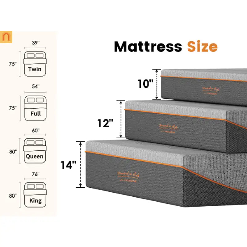 Mattress Memory Foam Green Tea Charcoal Black Full 14in Fiberglass Free