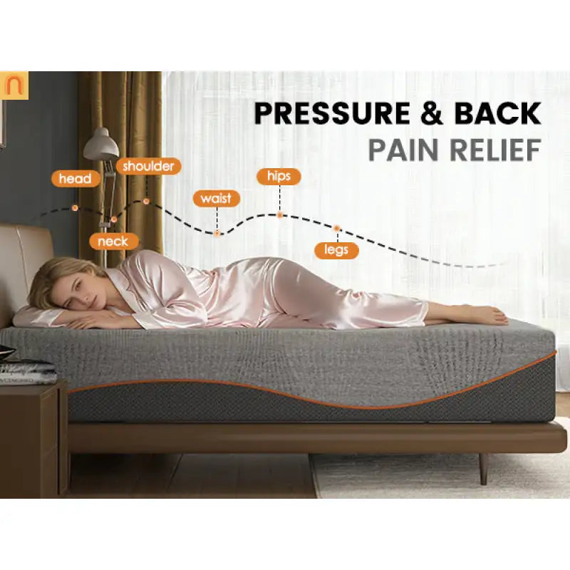 Mattress Memory Foam Green Tea Charcoal Black Full 14in Fiberglass Free