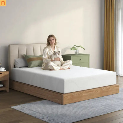 Mattress Memory Foam Twin 10in Cooling Gel Green Tea Washable Cover