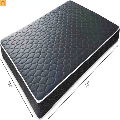 Mattress Foam Twin 6in Navy Blue Waterproof Quilted Cover