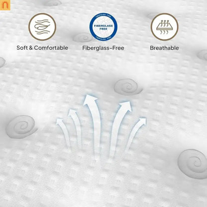 Mattress Hybrid Cooling Gel 7-Zone Pocket Springs Beige 14in King