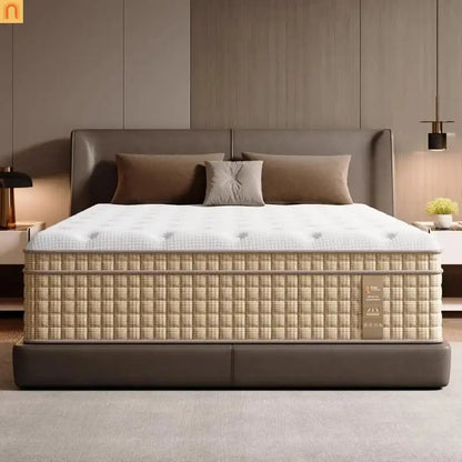 Mattress Hybrid Cooling Gel 7-Zone Pocket Springs Beige 14in King