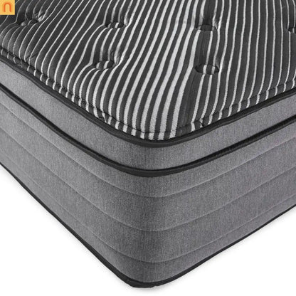 Mattress Hybrid Euro Top Ice Cover Copper Gel Plush 15in King USA