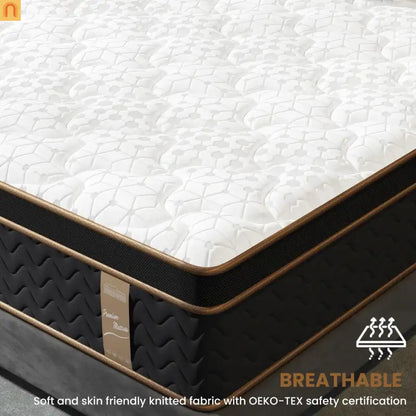 Mattress Hybrid Gel Memory Foam Full 10in Fiberglass Free Edge Support
