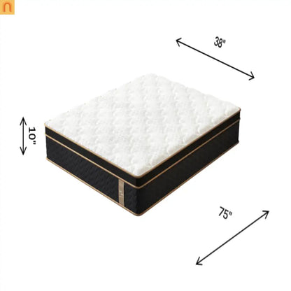 Mattress Hybrid Gel Memory Foam Pocket Springs Twin 10in Edge Support