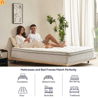 Mattress Hybrid Gel Memory Foam Pocket Springs Full 12in Medium Firm