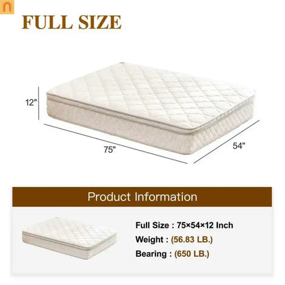 Mattress Hybrid Gel Memory Foam Pocket Springs Full 12in Medium Firm