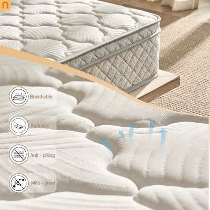 Mattress Hybrid Gel Memory Foam Pocket Springs Twin 12in Medium Firm