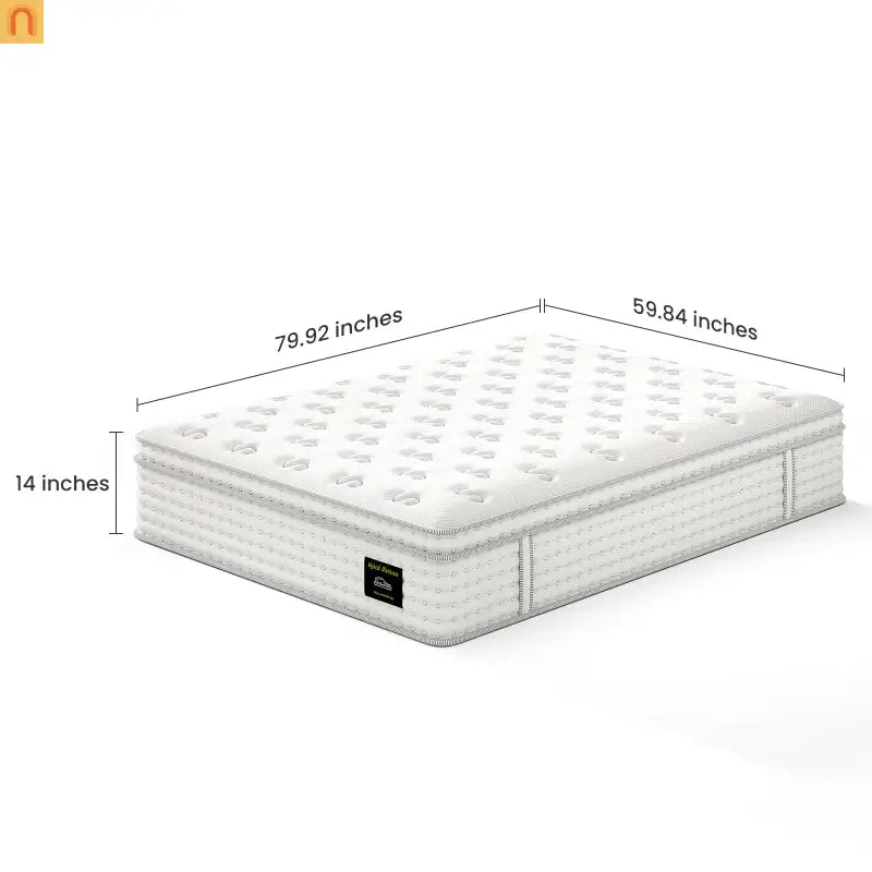 Mattress Hybrid Memory Foam Wrapped Coils 14in Queen Medium Firm