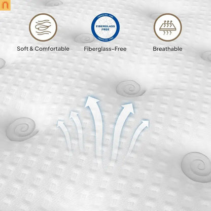 Mattress Hybrid Cooling Gel 7-Zone Pocket Springs Beige 14in Queen
