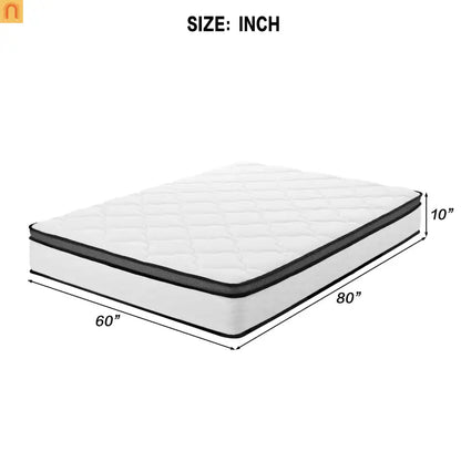Mattress Hybrid Bamboo Cover Pocket Spring 10in Queen Medium Firm